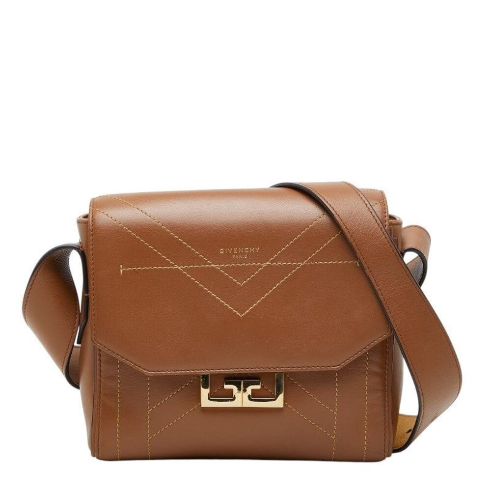 Givenchy Leather Eden Small One Shoulder Bag Brown